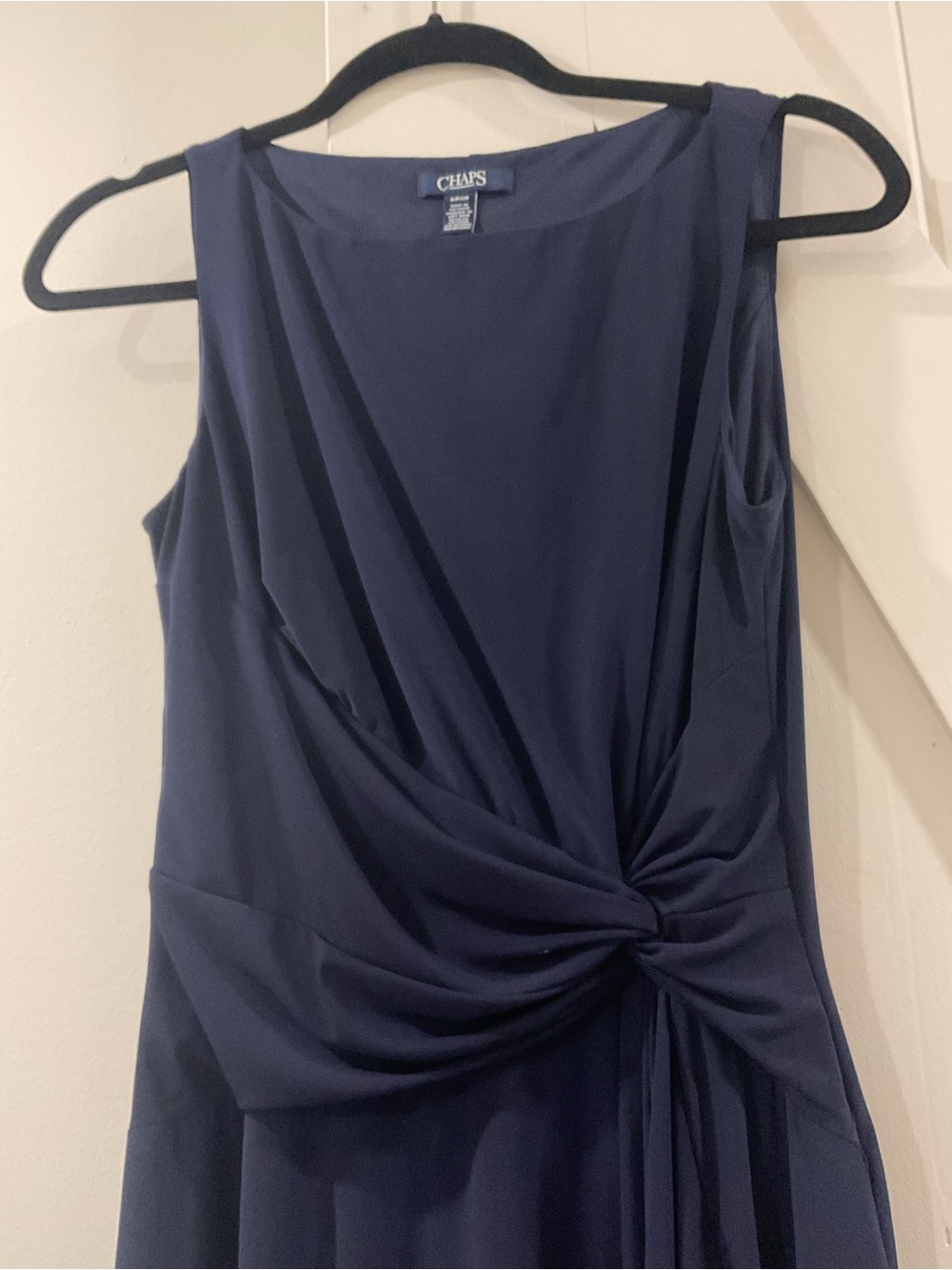 Chaps Stunning Royal Blue Sleeveless Front Twist  Dress.